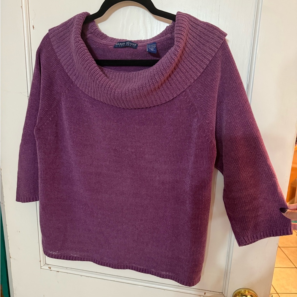 Karen Scott Purple Sweater